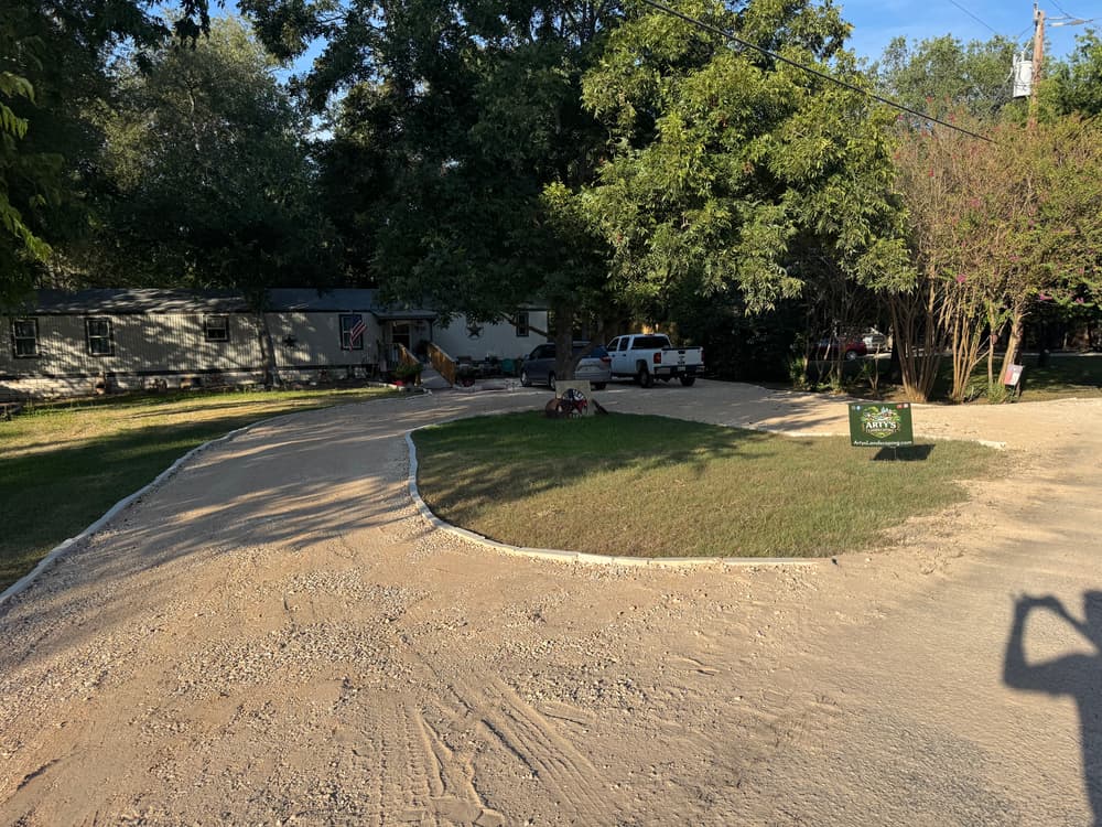 Project Driveway Extension with Caliche Base and Limestone Border in Georgetown image